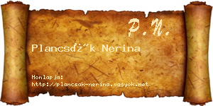 Plancsák Nerina névjegykártya